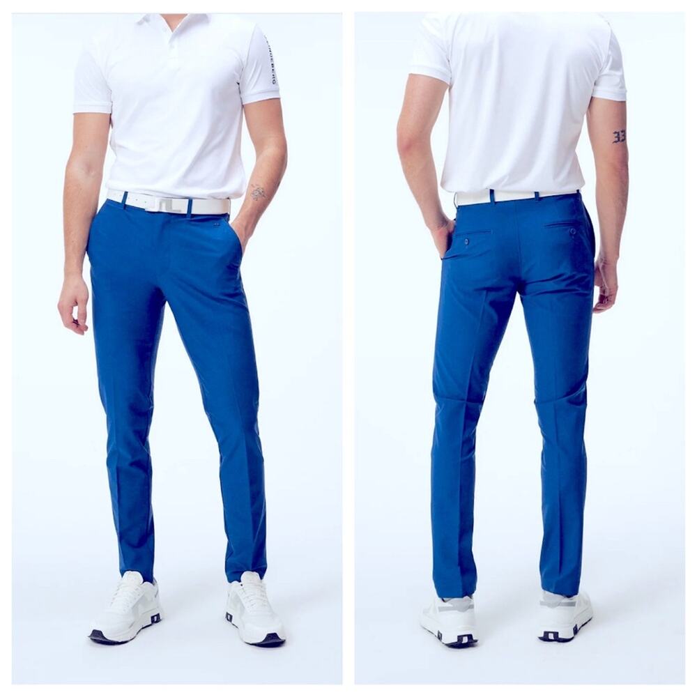 NWT J. LINDEBERG Men’s Nautical Blue Ellott Micro High Stretch Golf Pants